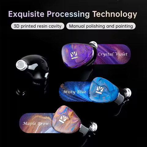 KBEAR KB02 Bone Conduction Dynamic Driver Wired Headphones 3D Printed Resin Cavity IEM Earphones For