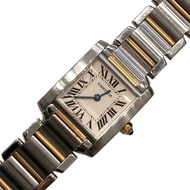 CARTIER 卡地亞 TANK FRANCAISE 不鏽鋼 石英錶 白色表盤