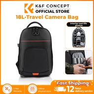 K&F Concept Camera Waterproof Backpack (18L)-15.6 Inch Laptop Bag-Beg Lelaki,Travel backpack
