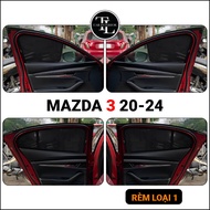 Magnetic curtain type 1 for Mazda 3 2020-2025, Set of 4 standard car form panels, Anti-UV -