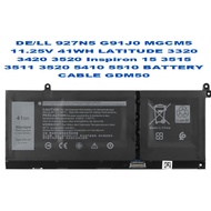 DE/LL 927N5 G91J0 MGCM5 11.25V 41WH LATITUDE 3320 3420 3520 Inspiron 15 3515 3511 3520 5410 5510 BAT