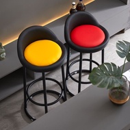Bar Stool Modern Simple Backrest High Stool Bar Stool Iron Art Round Stool Bar Stool Bar Chair High 