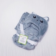 Selimut Bayi Topi Boneka Karakter Fleece / Selimut Bayi Topi Animal / Baju Baby gracia