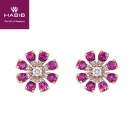 HABIB Fireworks Ruby and Diamond Earring