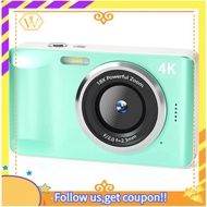 【W】4K Digital Camera Digital Camera 64MP Compact 4K Digital Camera for Photography and 18X Digital Z