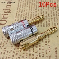 GentleHappy 10Pcs Nakamichi Gold Plated Copper Speaker Banana Plug Male Connector sg