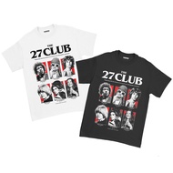 HITAM T-shirt 27 Club Black & White Regular Fit The 27 Club