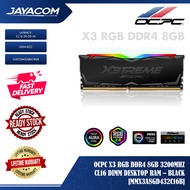 OCPC X3 RGB DDR4 8GB 3200MHz CL16 DIMM Desktop RAM – Black [MMX3A8GD432C16B]