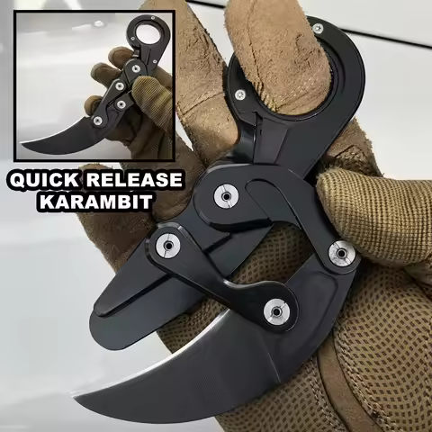 High-Quality Outdoor CSGO Style Dual-Handle Knife Storage Case All-Steel Claw-Style Mechanical Porta