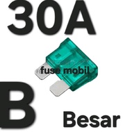 Large Plug-in Fuse 30A (Pius Fuse Fuse Flat Plug 30 A Ampere 12V 24V 36V 48V 58V Car Motorcycle Dc E