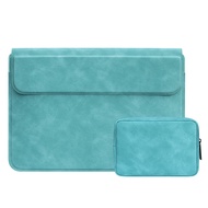 Laptop Sleeve for MacBook Pro 14 M4 2024 Mouse Pad Liner PU Leather Cover for Air 15 13 M2 M3 Pro Ma