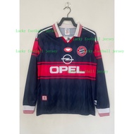 BM 1997-99 Bayern Munich Home Retro Long Sleeve Soccer Jersey Football #Elber #Matthaus
