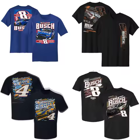 Kyle Busch 8 Motor Sports Racing Men's Athletic Lightweight Cotton Classic Short Sleeve Crewneck T-S