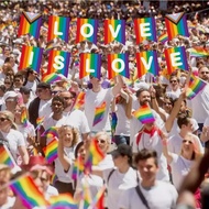 Handrail Flags Paper Label Rainbow 5M Love String Bunting 12 Pride Day Banners Flag Party Decoration