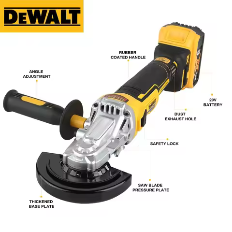 DEWALT DCG405FN 125mm Wireless Brushless Angle Grinder 9000RPM Lithium Battery Compatible Cutting Po