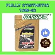 HARDEX 4T ENGINE OIL FULLY SYNTHETIC 10W 40 INFINITE ENGIN OIL 4T HARDEX MINYAK HITAM CYLINDER OIL  