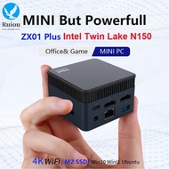 ZX01 Plus Intel Twin Lake N150 MINI PC Windows 11 Pro LPDDR5 12GB M.2 SSD RJ45 Lan WIFI5 BT4.2 NUC D
