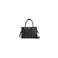 FION FION Hanada Leather Top Handle Bag in Black