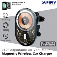 SUPERV 🇭🇰無線磁吸車載充電器 Model: G92