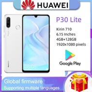 สำหรับ HUAWEI P30 Lite สมาร์ทโฟนลายนิ้วมือ6.15 "หน้าจอ4GB RAM 128GB 32.0MP โทรศัพท์มือสอง Kiriin 710