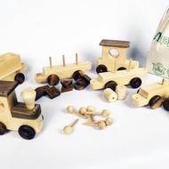 木製玩具火車套裝，兒童生日禮物，蒙特梭利玩具