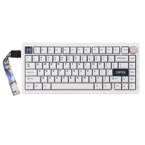 CIDOO QK75 75% VIA Programmable Gasket Wired/Bluetooth/2.4GHz Wireless Mechanical Keyboard with 4000