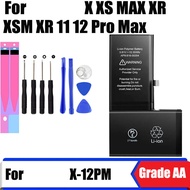 เปลี่ยนแบตเตอรี่โทรศัพท์มือถือสำหรับ iPhone X / XS / XR / 11 / XS MAX / 11 Pro Max / 12 / 12 Pro / 12 Mini / 12 Pro Max Cell phone battery replacement for iPhone X แบตเตอรี่ ไอโฟนX / ไอโฟนXR / ไอโฟนXS / ไอโฟน11 / ไอโฟนXSMAX  / ไอโฟน12 / ไอโฟน12pro