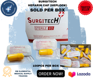 [ BOX } HEPARIN CAP - SURGITECH (HEPLOCK) SOLD PER BOX (100 PCS)