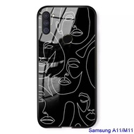 Softcase Glass Art Black Simple SAMSUNG A11 M11- Case HP SAMSUNG A11 M11 - Case SAMSUNG A11 M11 - Ke