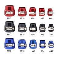 1lot=2pcs Hose Clamp 6 AN4 AN6 AN8 AN10 AN12 End Fuel Pipe Clip Oil Water Tube Hose Fittings Finishe