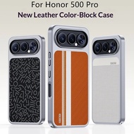 N52 Magnetic Attraction Phone Casing For Honor 500 Pro 500Pro Luxury Color Blocking Leather Full Pro