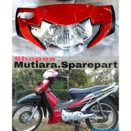 Batok Depan Plus Reflektor Lampu Depan Supra X 125 Lama 2005 2006 merah