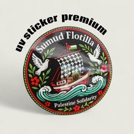 Sumud Flotilla Palestine Solidarity size 3x3 inch emboss sticker