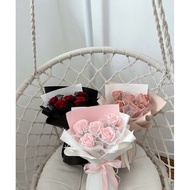 Vintage SOAP ROSE Bouquet Baby breath Flower Special Birthday Present Gift Ins Mother's 520 Surprise