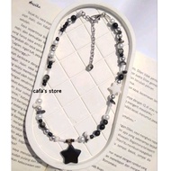 Y2K BLACK NECKLACE | BLACK STAR NECKLACE | Stone necklace | Y2K NECKLACE | Ethnic Ethnic | STAR STAR