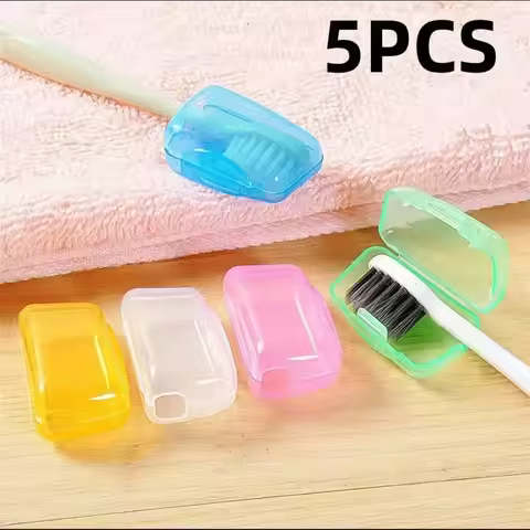 5pcs Portable Toothbrush Head Protective Cover Dustproof Head Cover Toothbrush Head Protective Case