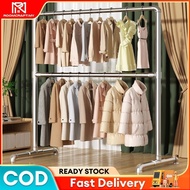 【In stock】2 Layer Clothes Hanging Rack Cloth DryingRack Clothes Drying Rack Stainless Steel Hanger C