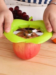 1 個水果切割工具多功能蘋果切片機,不銹鋼蘋果切刀水果去核分離器(顏色隨機)