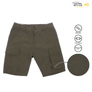 camel active Mens Olive Strolley Twill Cargo Multipocket Short Pants