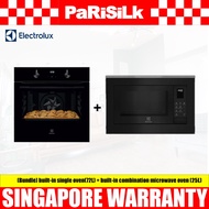 (Bundle) Electrolux KOIGH00KA2 built-in single oven(72L) + ELECTROLUX EMSB25XC built-in combination 