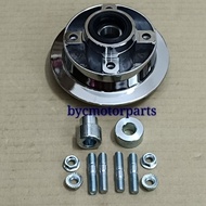 RUMAH SPOKET BELAKANG HONDA EX5 DREAM WAVE100 REAR SPROCKET HUB CLUTCH HUB CHROME FREE BEARING OIL S