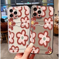 MERAH SoftCase ATM ID Card Red Flower Pattern for Realme Note 60 60x 50 Narzo N63 N61 10 N53 50A 50i