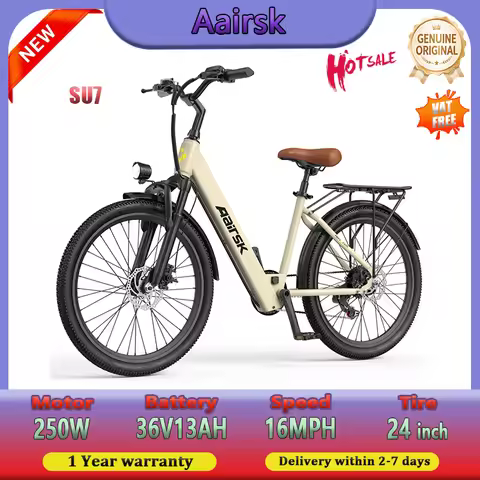 Aairsk SU7 E-bike 250W Motor 36V13AH City Commute Electric Bike 24 inch Tire NFC Key Men and women c