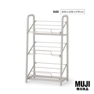 มูจิ ชั้นวางของเหล็ก 3 ชั้น - MUJI Steel Pipe Storage Rack (W45 x D29 x H79 cm)
