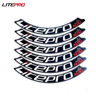 Litepro 6pcs AERO S42 406 451 305 349 Double Wall Wheelset Super Aluminum T10 Wheels Rims Stickers