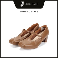 POLO Ladies Julissa Casual Thick Heeled Shoes - P22406-CV01SV-3-BROWN