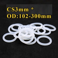CS3mm*OD102-300mm White O-ring O Rubber Gaskets Seal Ring Set Nitrile High Pressure O-Rings NBR Fauc
