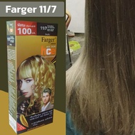 ฟาร์เกอร์ 11/7 สีบลอนด์พิเศษประกายหม่นเขียว สีผม เปลี่ยนสีผม Farger 11/7 Hair color Cream