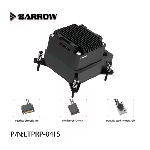 Barrow POM CPU Water Block Pump Reservoir Integrated Use for AMD AM3/INTEL 1700 1200 115X X99 Cooler