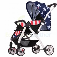 東西物聚 - 包送貨-【基礎版】美國隊長 輕便可折疊高景觀嬰兒手推車 寶寶傘車 BB車 兒童推車